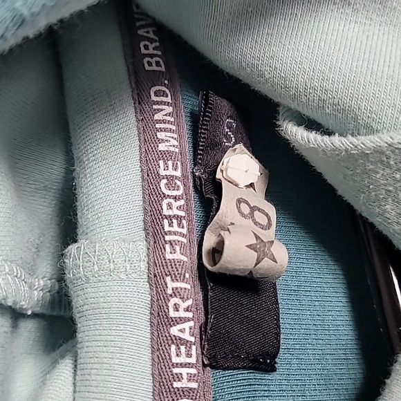 Ampersand Avenue Halfzip Double Hoodie Teal Sz S - Picture 6 of 8